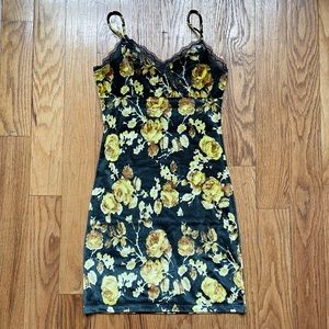 Urban Outfitters Velvet Floral Mini Dress